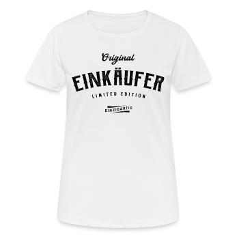 Einkäufer Limited Edition Einkauf - Frauen T-Shirt atmungsaktiv - Weiß - Vorne - AI Model Female 172 dark (172cm)