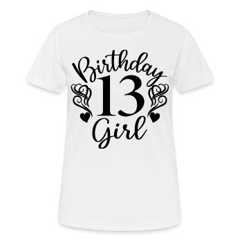 13th Birthday Women Her Birthday Girl 13 Years Old - Women's Breathable T-Shirt - white - Front - AI Model Female 172 dark (172cm)