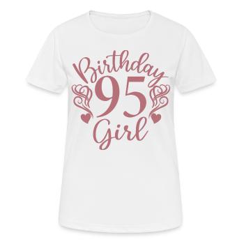 95th Birthday Women Her Birthday Girl 95 Years Old - Women's Breathable T-Shirt - white - Front - AI Model Female 172 dark (172cm)