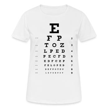Augenoptiker Optiker Augenarzt - Frauen T-Shirt atmungsaktiv - Weiß - Vorne - AI Model Female 172 dark (172cm)