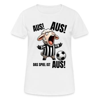 Fußball Fußballspieler Schiedsrichter Fußballfan - Frauen T-Shirt atmungsaktiv - Weiß - Vorne - AI Model Female 172 dark (172cm)