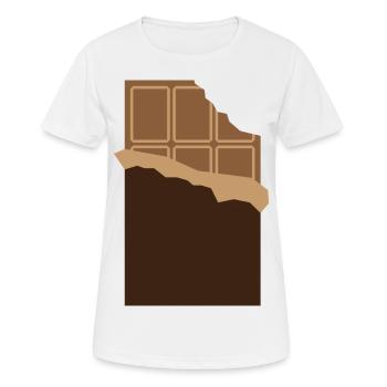 Eine Tafel Schokolade - Frauen T-Shirt atmungsaktiv - Weiß - Vorne - AI Model Female 172 dark (172cm)