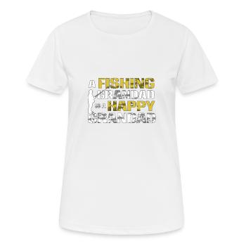 A fishing Grandad is a happy Grandad - Women's Breathable T-Shirt - white - Front - AI Model Female 172 dark (172cm)