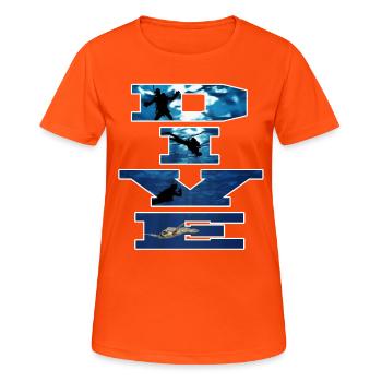 Diver, - Women's Breathable T-Shirt - neon orange - Front - AI Model Female 172 dark (172cm)