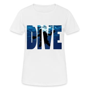 Plongée, Diver - T-shirt respirant Femme - blanc - Devant - AI Model Female 172 dark (172cm)