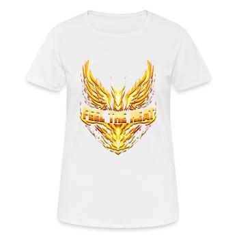 « HEAT » Allume le feu ! - T-shirt respirant Femme - blanc - Devant - AI Model Female 172 dark (172cm)