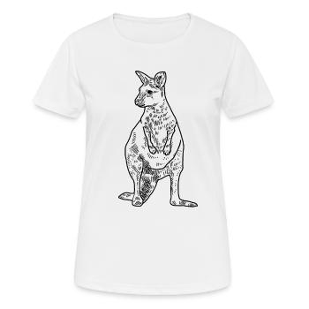 Wallaby - Women's Breathable T-Shirt - white - Front - AI Model Female 172 dark (172cm)