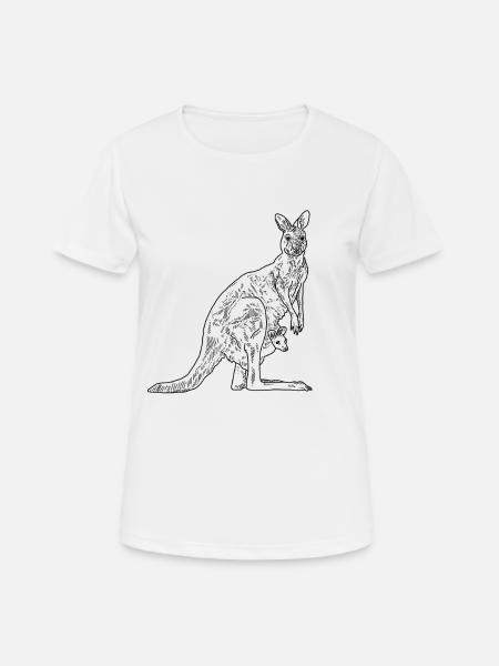 kangaroo - Women's Breathable T-Shirt - white