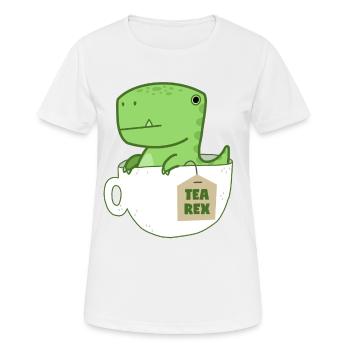 Tea Rex - Women's Breathable T-Shirt - white - Front - AI Model Female 172 dark (172cm)