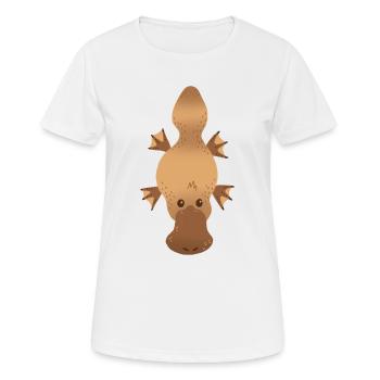 Schnabeltier - Frauen T-Shirt atmungsaktiv - Weiß - Vorne - AI Model Female 172 dark (172cm)