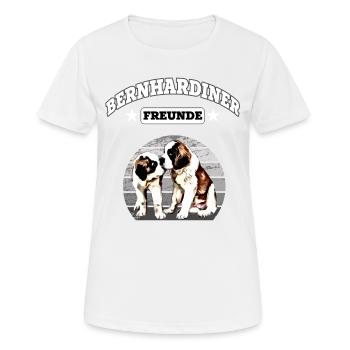 Bernhardiner Freunde - Frauen T-Shirt atmungsaktiv - Weiß - Vorne - AI Model Female 172 dark (172cm)