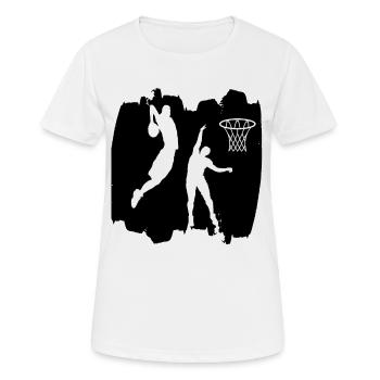 Basketteur basketteur basketteur - T-shirt respirant Femme - blanc - Devant - AI Model Female 172 dark (172cm)