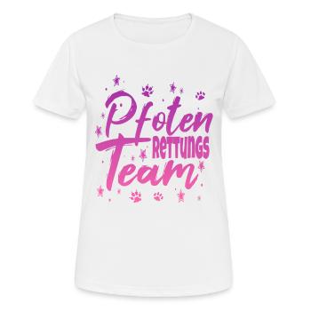 Tierschutz Tierschützer Tierretter Hunde Katzen - Frauen T-Shirt atmungsaktiv - Weiß - Vorne - AI Model Female 172 dark (172cm)