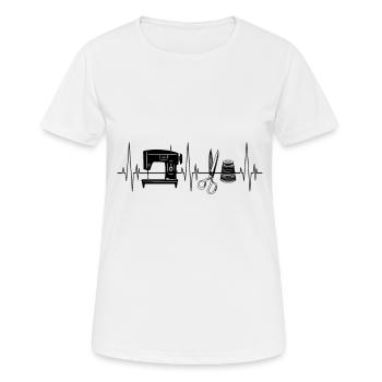 Cadeau de machine à coudre au crochet couturière à coudre - T-shirt respirant Femme - blanc - Devant - AI Model Female 172 dark (172cm)