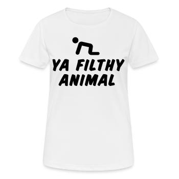 Ya Filthy Animal - Frauen T-Shirt atmungsaktiv - Weiß - Vorne - AI Model Female 172 dark (172cm)