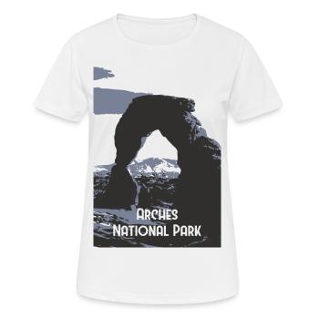 Arches National Park - T-shirt respirant Femme - blanc - Devant - AI Model Female 172 dark (172cm)