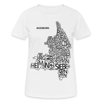 Quartier des lettres d'Augsbourg - T-shirt respirant Femme - blanc - Devant - AI Model Female 172 dark (172cm)