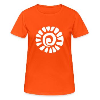 The symbol of the Incas for the sun - Women's Breathable T-Shirt - neon orange - Front - AI Model Female 172 dark (172cm)
