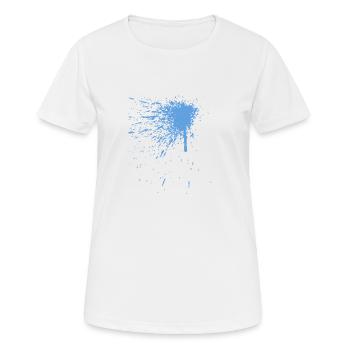 Une tache de couleur bleue - T-shirt respirant Femme - blanc - Devant - AI Model Female 172 dark (172cm)