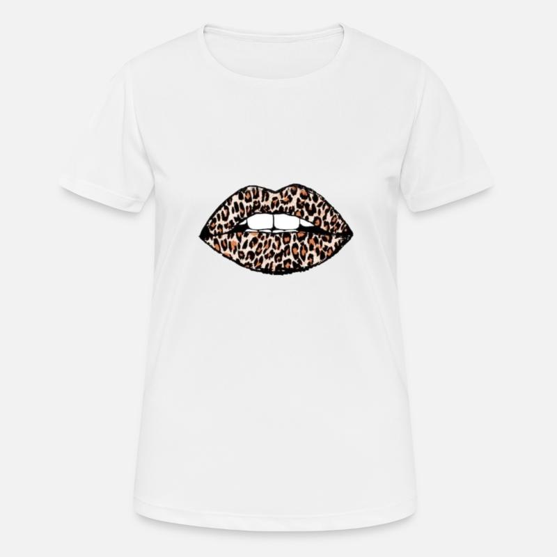 Leo Lips - Women's Breathable T-Shirt - white