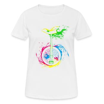 Splash Monocycle - T-shirt respirant Femme - blanc - Devant - AI Model Female 172 dark (172cm)