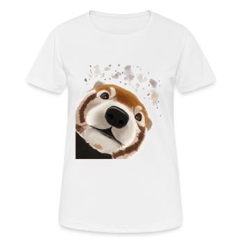 Curious Red Panda - Women's Breathable T-Shirt - white - Front - AI Model Female 172 dark (172cm)