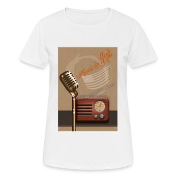 Musik singen - Frauen T-Shirt atmungsaktiv - Weiß - Vorne - AI Model Female 172 dark (172cm)