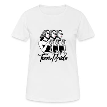 Équipe Bride - Enterrement de vie de garçon - T-shirt respirant Femme - blanc - Devant - AI Model Female 172 dark (172cm)