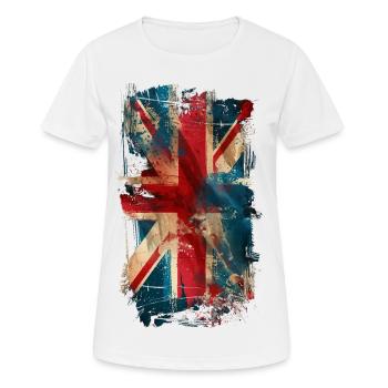 Vintage Union Jack - T-shirt respirant Femme - blanc - Devant - AI Model Female 172 dark (172cm)