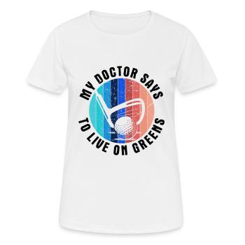 Golfplatz zum Golfen Golf - Frauen T-Shirt atmungsaktiv - Weiß - Vorne - AI Model Female 172 dark (172cm)
