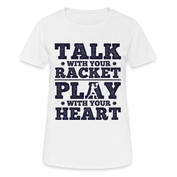 Tennisplatz Spruch Für Tennis - Frauen T-Shirt atmungsaktiv - Weiß - Vorne - AI Model Female 172 dark (172cm)