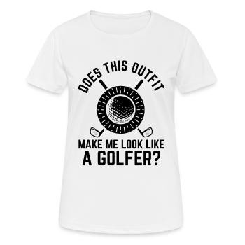 Golfplatz zum Golfen Golf - Frauen T-Shirt atmungsaktiv - Weiß - Vorne - AI Model Female 172 dark (172cm)