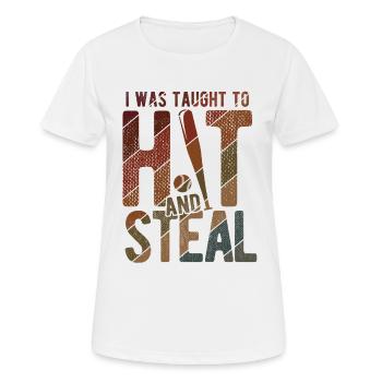 Baseball - Frauen T-Shirt atmungsaktiv - Weiß - Vorne - AI Model Female 172 dark (172cm)