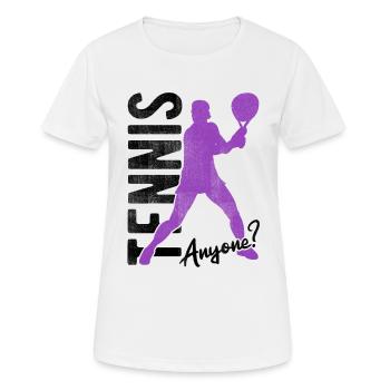 Tennisplatz Spruch Für Tennis - Frauen T-Shirt atmungsaktiv - Weiß - Vorne - AI Model Female 172 dark (172cm)