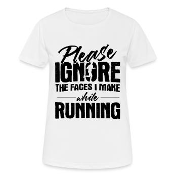 Läufer Joggen - Frauen T-Shirt atmungsaktiv - Weiß - Vorne - AI Model Female 172 dark (172cm)