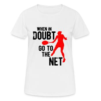 Tennisplatz Spruch Für Tennis - Frauen T-Shirt atmungsaktiv - Weiß - Vorne - AI Model Female 172 dark (172cm)