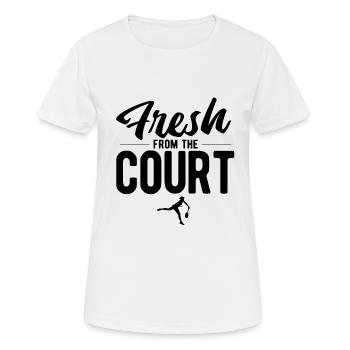 Tennisplatz Spruch Für Tennis - Frauen T-Shirt atmungsaktiv - Weiß - Vorne - AI Model Female 172 dark (172cm)