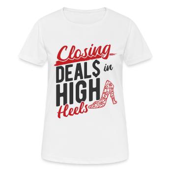 Immobilien-Händler Für Immobilien-Makler - Frauen T-Shirt atmungsaktiv - Weiß - Vorne - AI Model Female 172 dark (172cm)