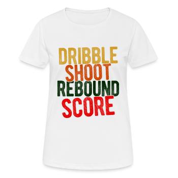 Basketball - Frauen T-Shirt atmungsaktiv - Weiß - Vorne - AI Model Female 172 dark (172cm)