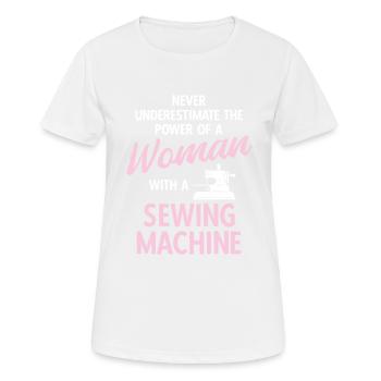 Nähen Und Schneidern Für Näher - Frauen T-Shirt atmungsaktiv - Weiß - Vorne - AI Model Female 172 dark (172cm)