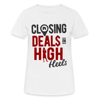 Immobilien-Händler Für Immobilien-Makler - Frauen T-Shirt atmungsaktiv - Weiß - Vorne - AI Model Female 172 dark (172cm)