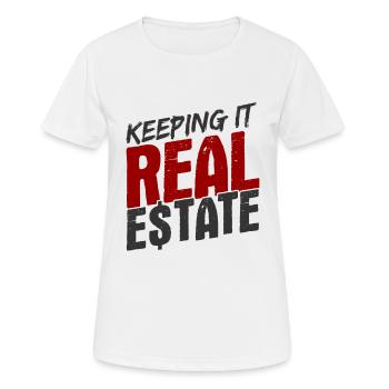 Immobilien-Händler Für Immobilien-Makler - Frauen T-Shirt atmungsaktiv - Weiß - Vorne - AI Model Female 172 dark (172cm)