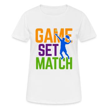 Tennisplatz Spruch Für Tennis - Frauen T-Shirt atmungsaktiv - Weiß - Vorne - AI Model Female 172 dark (172cm)