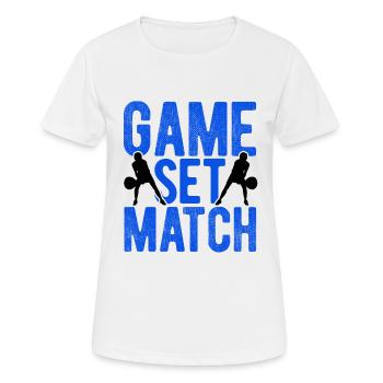 Tennisplatz Spruch Für Tennis - Frauen T-Shirt atmungsaktiv - Weiß - Vorne - AI Model Female 172 dark (172cm)
