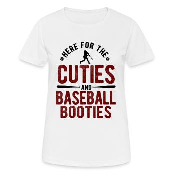 Baseball - Frauen T-Shirt atmungsaktiv - Weiß - Vorne - AI Model Female 172 dark (172cm)