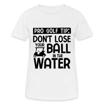 Golfplatz zum Golfen Golf - Frauen T-Shirt atmungsaktiv - Weiß - Vorne - AI Model Female 172 dark (172cm)