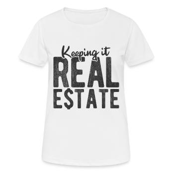 Immobilien-Händler Für Immobilien-Makler - Frauen T-Shirt atmungsaktiv - Weiß - Vorne - AI Model Female 172 dark (172cm)