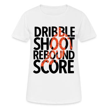 Basketball - Frauen T-Shirt atmungsaktiv - Weiß - Vorne - AI Model Female 172 dark (172cm)