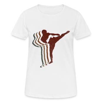 Mixed Martial Arts MMA - Frauen T-Shirt atmungsaktiv - Weiß - Vorne - AI Model Female 172 dark (172cm)