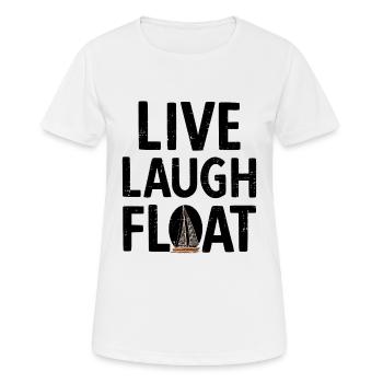 Segelboot Kapitän Spruch Zum Segeln - Frauen T-Shirt atmungsaktiv - Weiß - Vorne - AI Model Female 172 dark (172cm)